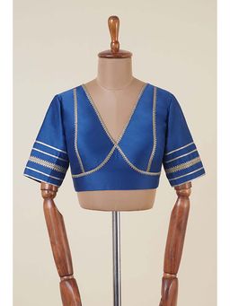 Dressfolk - Vedanshi Blue Stitched Blouse