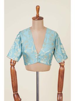 Dressfolk - Sakeena Blue Stitched Blouse