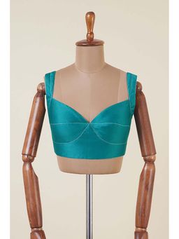 Dressfolk - Bhavika Teal Stitched Blouse