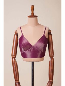 Dressfolk - Feray Purple Stitched Blouse