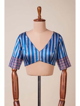 Dressfolk - Rahi Blue Stitched Blouse