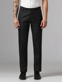 TAHVO - Men Black Solid Formal Trouser
