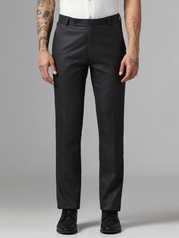 TAHVO - Men Black Solid Formal Trouser
