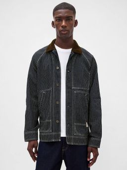 GAP - Black Men Cotton Collar Neck Jacket