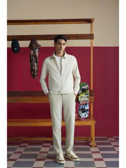 Muvazo - Clean Line Off White Trouser