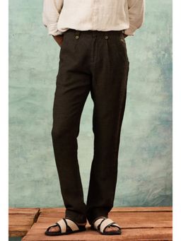 MH&Y - Olive Arrow Tab Linen Trouser