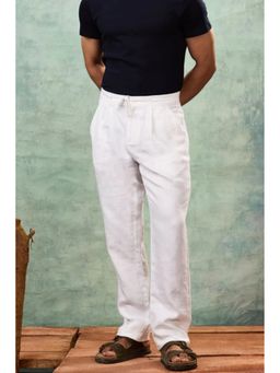 MH&Y - White Drawstring Linen Trouser