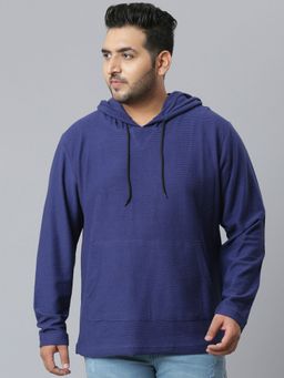 Instafab Plus - Men'S Solid Stylish Hooded Casual Sweatshirts,Navy Blue
