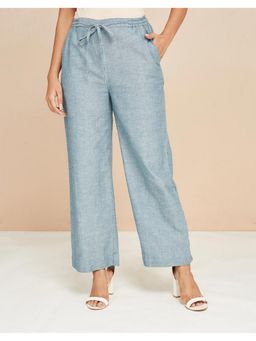Fabindia - Grey Cotton Solid Regular Fit Pant