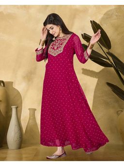 KVS FAB - Pink Georgette Embroidered Gown