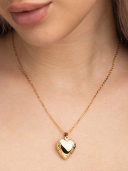 Palmonas - Heart Locket Necklace for Womens Waterproof & Anti-Tarnish