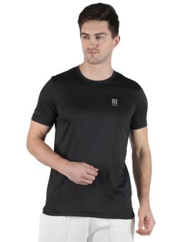 Rock.it - Men Black Crew Neck Regular Fit Half Sleeve T-Shirt