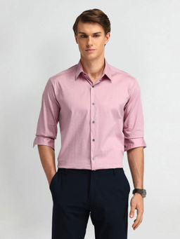 Arrow Newyork - Pink Manhattan Slim Fit Windowpane Checks Shirt