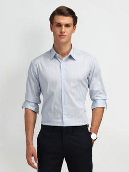 Arrow Newyork - Blue Pin Striped Slim Fit Shirt