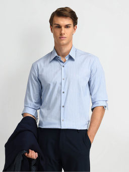 Arrow Newyork - Blue Pin Striped Slim Fit Shirt