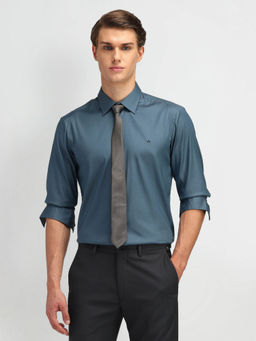 Arrow Newyork - Teal Solid Slim Fit Shirt