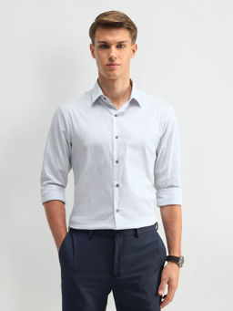 Arrow Newyork - Blue Brooklyn Fit Pin Striped Shirt