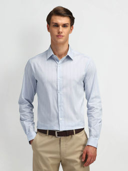 Arrow Newyork - Blue Brooklyn Ultra Slim Fit Pin Striped Shirt