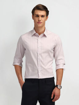 Arrow Newyork - Pink Brooklyn Ultra Slim Fit Pin Striped Shirt