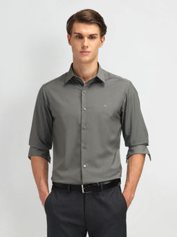 Arrow Newyork - Grey Brooklyn Ultra Slim Fit Solid Shirt