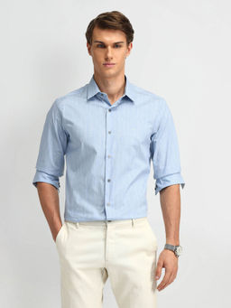 Arrow Newyork - Blue Brooklyn Fit Vertical Striped Shirt
