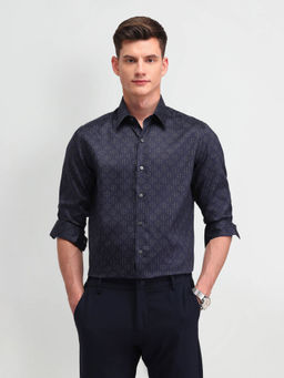 Arrow Newyork - Blue Printed Manhattan Slim Fit Shirt