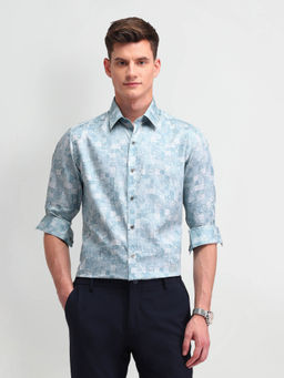 Arrow Newyork - Blue Printed Manhattan Slim Fit Shirt