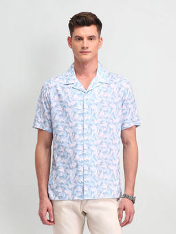 Arrow Newyork - Blue Printed Manhattan Slim Fit Shirt