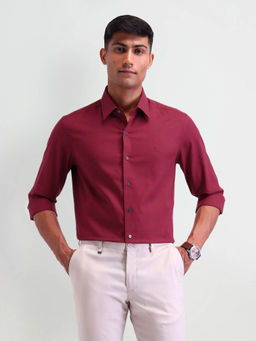 Arrow Newyork - Red Windowpane Checked Manhattan Slim Fit Shirt