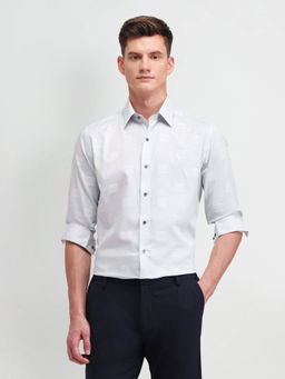 Arrow Newyork - Grey Printed Manhattan Slim Fit Shirt
