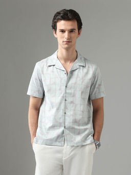 Arrow Newyork - Blue Night Is Young Pure Cotton Cuban Shirt