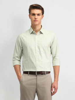 Arrow - Green Checks Manhattan Slim Fit Shirt