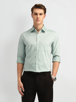 Arrow - Green Textured Manhattan Slim Fit Shirt