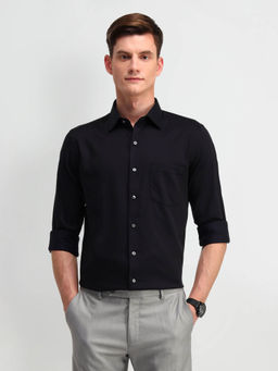 Arrow - Black Manhattan Slim Fit Cotton Shirt