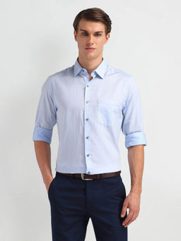 Arrow - Blue Liberty Classic Fit Textured Shirt