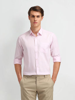 Arrow - Pink Textured Cotton Shirt