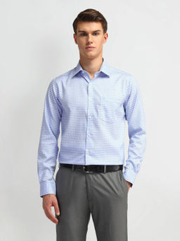 Arrow - Blue Shepherd Checks Manhattan Slim Fit Shirt