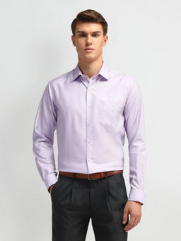 Arrow - Lavender Manhattan Slim Fit Cotton Shirt
