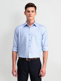 Arrow - Blue Liberty Classic Fit Cotton Shirt