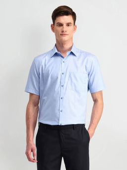 Arrow - Blue Liberty Classic Fit Cotton Shirt