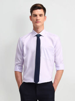 Arrow - Purple Liberty Classic Fit Cotton Shirt