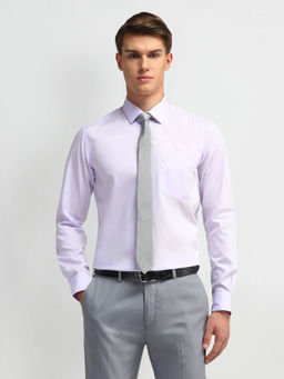 Arrow - Lavender Manhattan Slim Fit Cotton Shirt