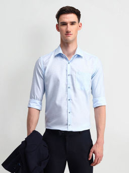 Arrow - Blue Graphic Print Cotton Shirt