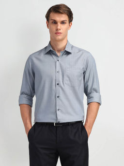 Arrow - Grey Manhattan Slim Fit Textured Shirt