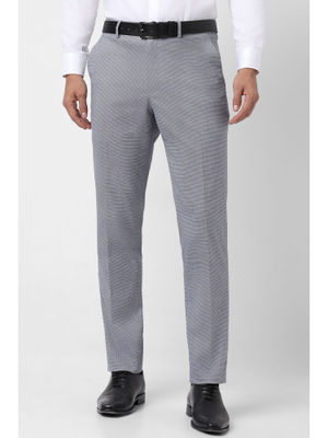 Van Heusen Formal Trousers : Buy Van Heusen Men Grey Check Slim Fit ...