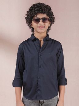 CRIMSOUNE CLUB - Boys Blue 100% Cotton Shirt
