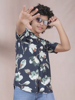 CRIMSOUNE CLUB - Boys Blue 100% Cotton Shirt