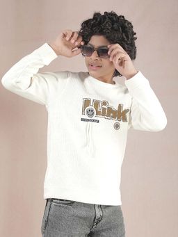 CRIMSOUNE CLUB - Boys Cream Embellished Sweatshirt