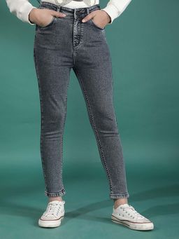 CRIMSOUNE CLUB - Blue Solid Skinny Fit Jeans
