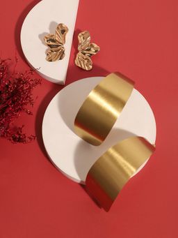 Sohi - Gold Plated Stud & Drop Earrings Combo